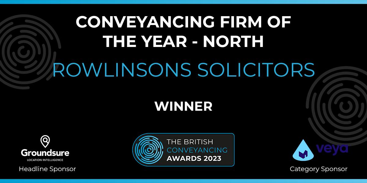 Rowlinsons Solicitors crowned Conveyancing Firm of the Year 