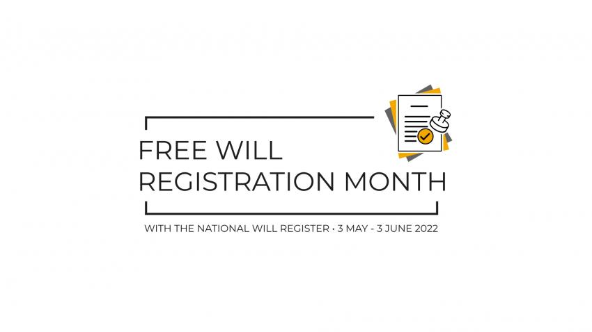 Register Your Will For Free In May